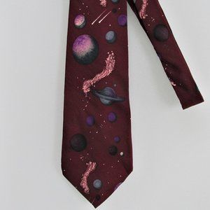 Santavelli Planet/Space Men's Silk Tie